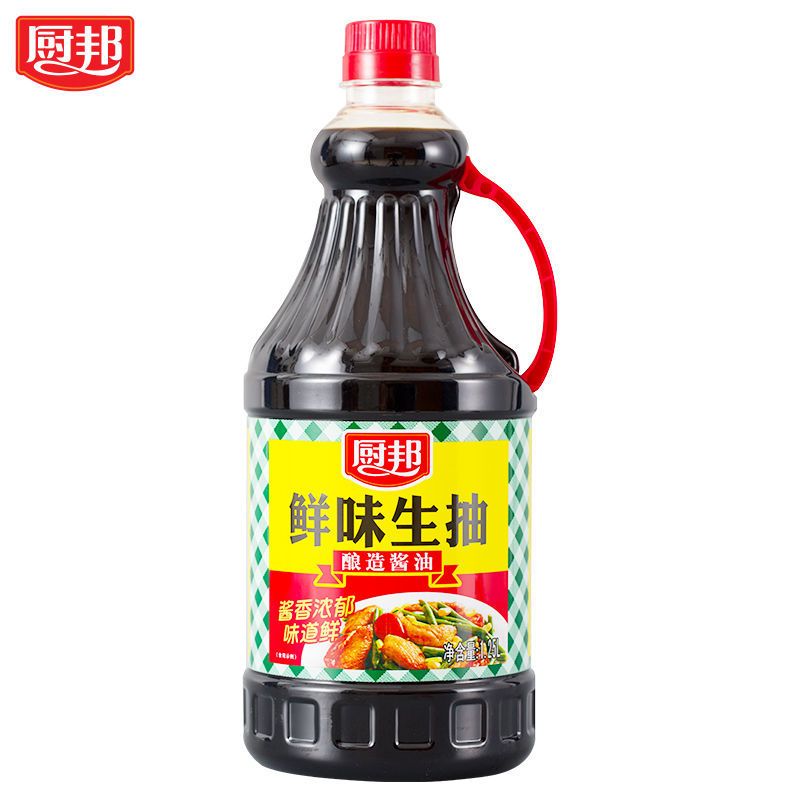 厨邦酱油生抽 酿造酱油 鲜味生抽酱油家用炒菜卤味凉拌厨房调料 鲜味生抽1.25L-1瓶
