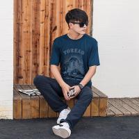 探路者（TOREAD）户外春夏男式运动休闲透气吸汗圆领图案印花短袖T恤TAJF81971