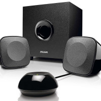 Philips/飞利浦 电脑 音响 台式机低音炮2.1笔记本家用桌面有限小音箱电视重低音游戏收钱吧上课