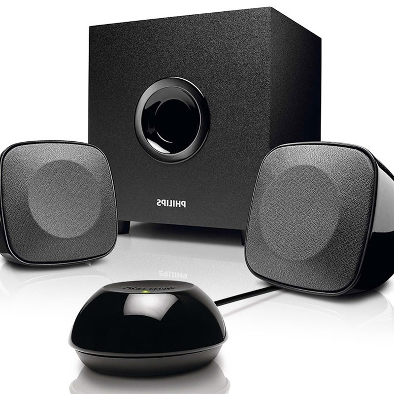 Philips/飞利浦 电脑 音响 台式机低音炮2.1笔记本家用桌面有限小音箱电视重低音游戏收钱吧上课