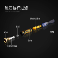 zobo正牌龙纹烟嘴循环型拉杆型烟嘴过滤器可清洗双重微孔过滤烟具带便携筒