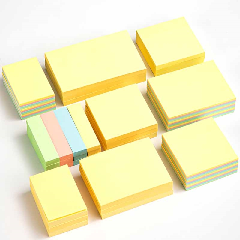 得力deli便利贴彩色小条便签贴纸外卖留言本学生用ins风记事贴便签本