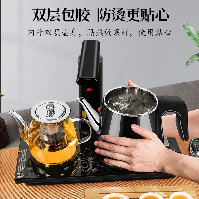 容声全自动上水电热水壶智能抽加水烧水器保温功夫茶具煮茶泡茶电磁电茶炉套装 智能双屏(尺寸37*20cm)