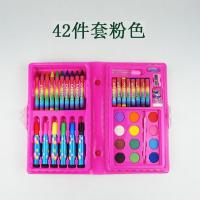 水彩笔套装彩铅蜡笔画画笔彩笔小学生画画套装颜色笔水彩笔24色 42粉色（送一画本）