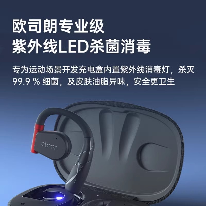 CLEER ARC II音乐版开放式TWS蓝牙耳机 运动版 黑金色高清大图