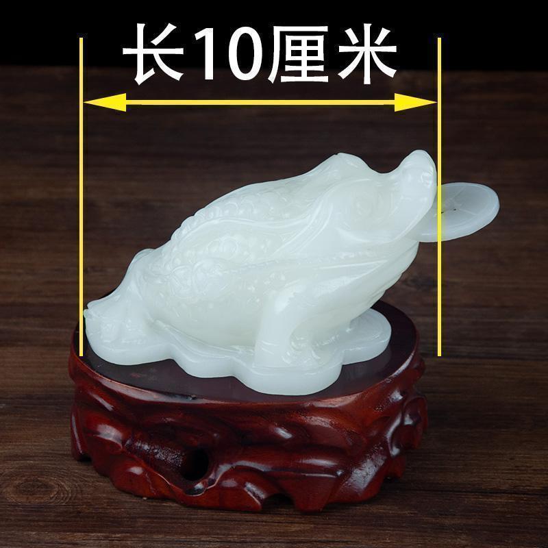 家柏饰(CORATED)玉石大号金蟾摆件开业礼品三足金蟾蜍办公室店铺摆件高清大图