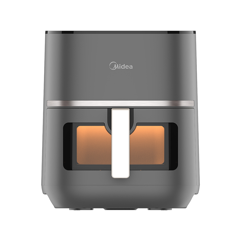 美的空气炸锅家用大容量多功能轻油烤鸡薯条电煎炸机烤箱精准控温 MF-KZC5591【可视免翻面】 5.3L