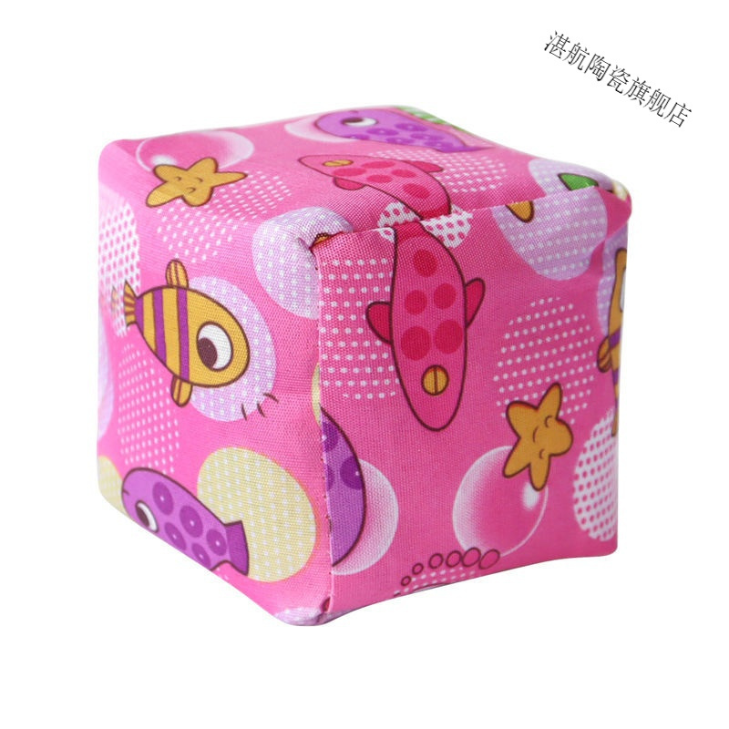 小学生手工帆布手抓体育课训练带绳子沙袋卡通户外布袋丢沙包游戏