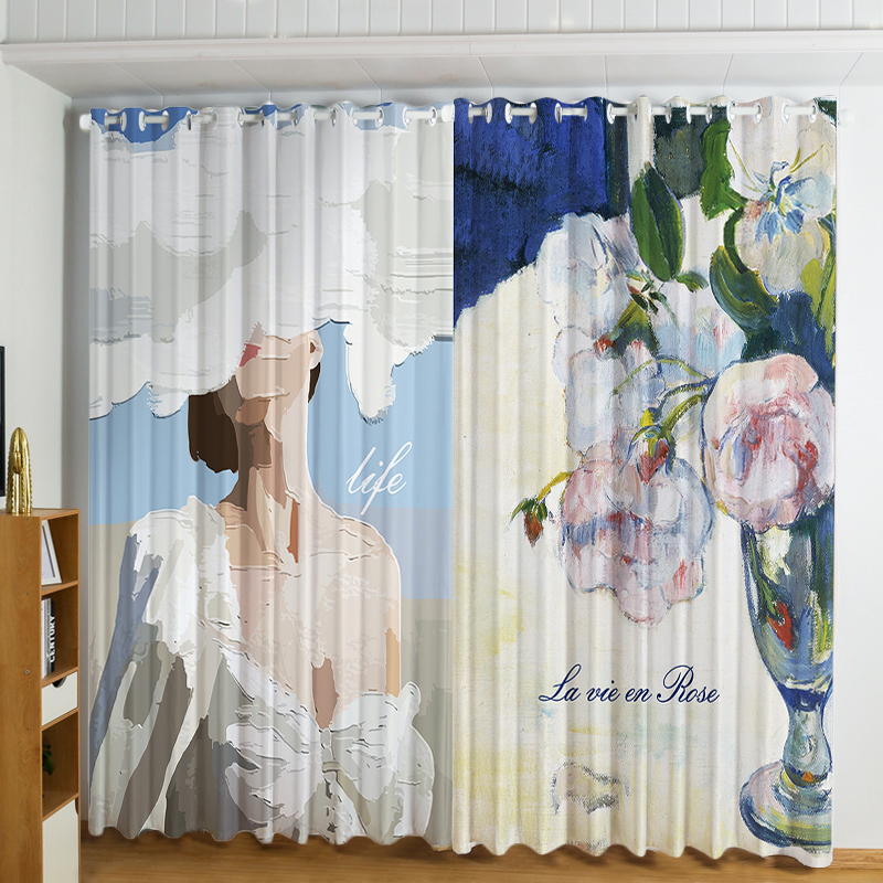 京城派 免打孔门帘隔断帘卧室隐私家用分间房间客厅屏风挡风帘子布帘窗帘遮光窗帘挂钩纯色窗帘打孔窗帘飘窗客厅帘子高清大图