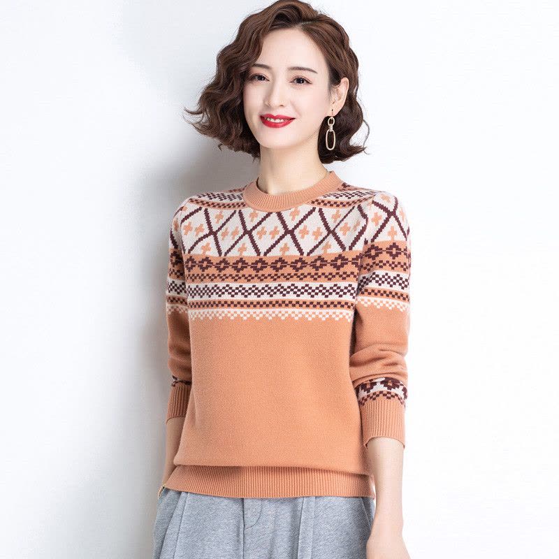 免费试穿 2024春秋季新款圆领羊绒衫女套头山羊绒针织衫羊毛衫打底毛衣专柜正品品牌羊绒衫女漂亮针织衫女士毛衣图片