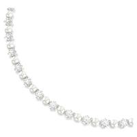 Swarovski/施华洛世奇精致优雅镀铑项链白钻珍珠女士可调节链坠时