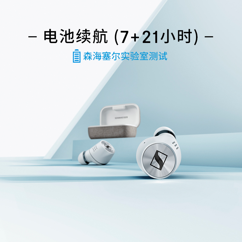 森海塞尔(Sennheiser)MOMENTUM 馒头真无线二代蓝牙耳机HIFI耳机 入耳式 主动降噪 蓝牙5.1 白色