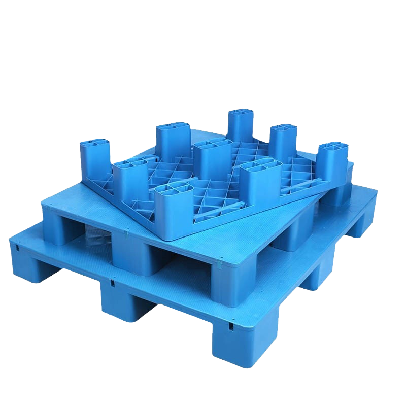 宁储 塑料托盘 平板九脚托盘 110*110*14cm+3钢 张高清大图