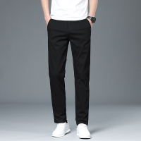 老爷车(LAOYECHE)春夏休闲裤男商务纯棉松紧腰男裤大码修身男士裤子2025新款直筒男装西裤