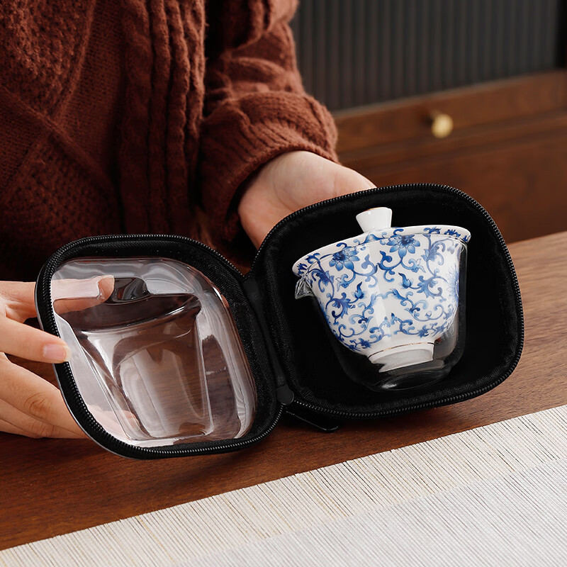 八方礼 BFL2024-6 青花缠枝连 旅行 茶具