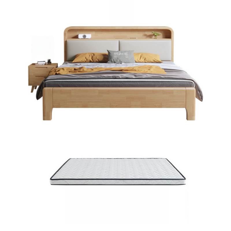 锁匠 床+床垫+1床头柜1.5m套高清大图