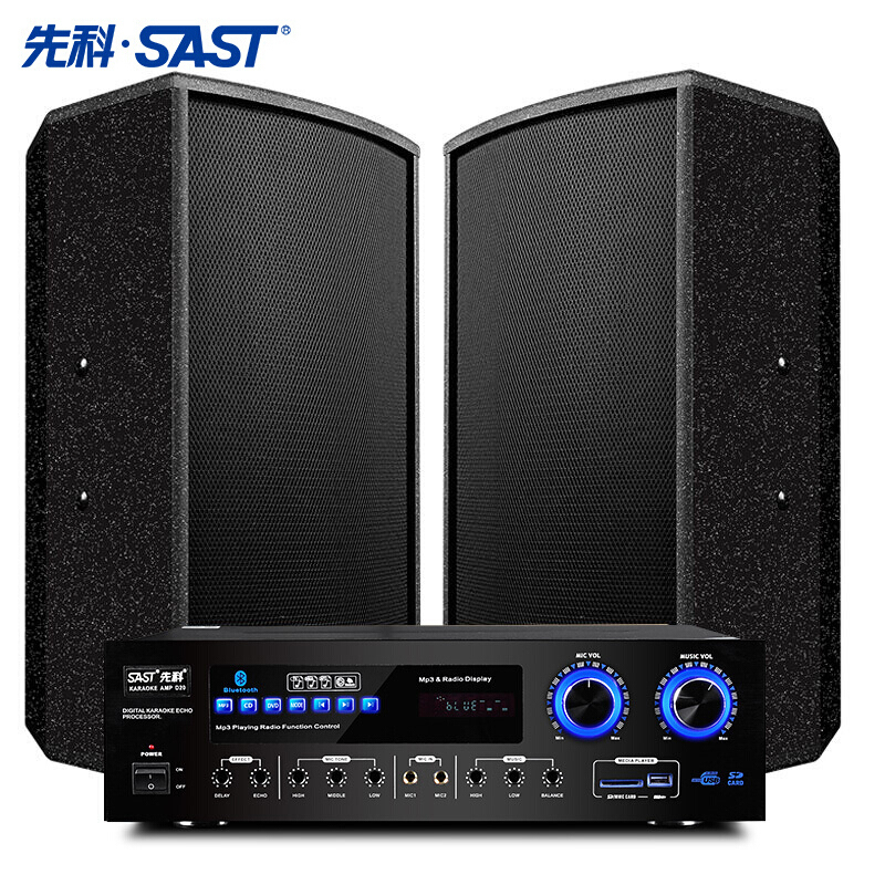 先科(sast)8英寸家庭影院音响组合ktv音响套装家用会议卡拉ok蓝牙音响