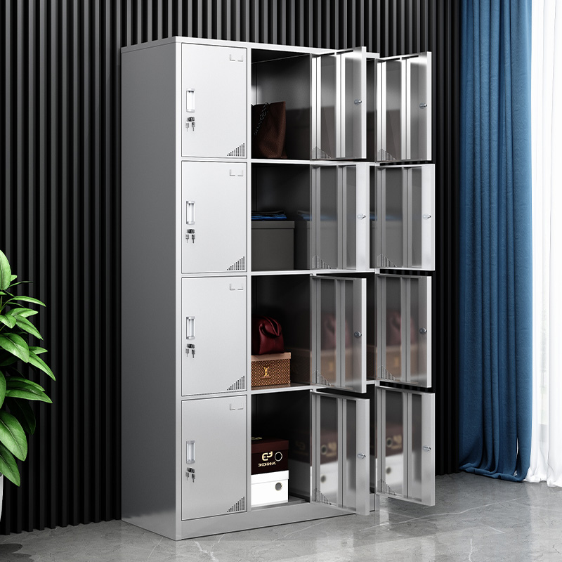 圣斯顿 不锈钢12门更衣储物柜 JX-G180304-12 1800*900*350mm 不锈钢色 台高清大图