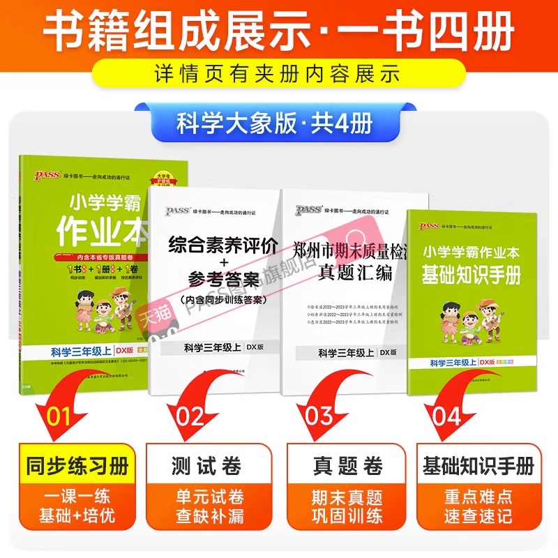 英语[人教版] 三年级下 [正版]2024河南专版小学学霸作业本一二年级三四五六年级23上册人教版语文RJ数学英语北师外高清大图
