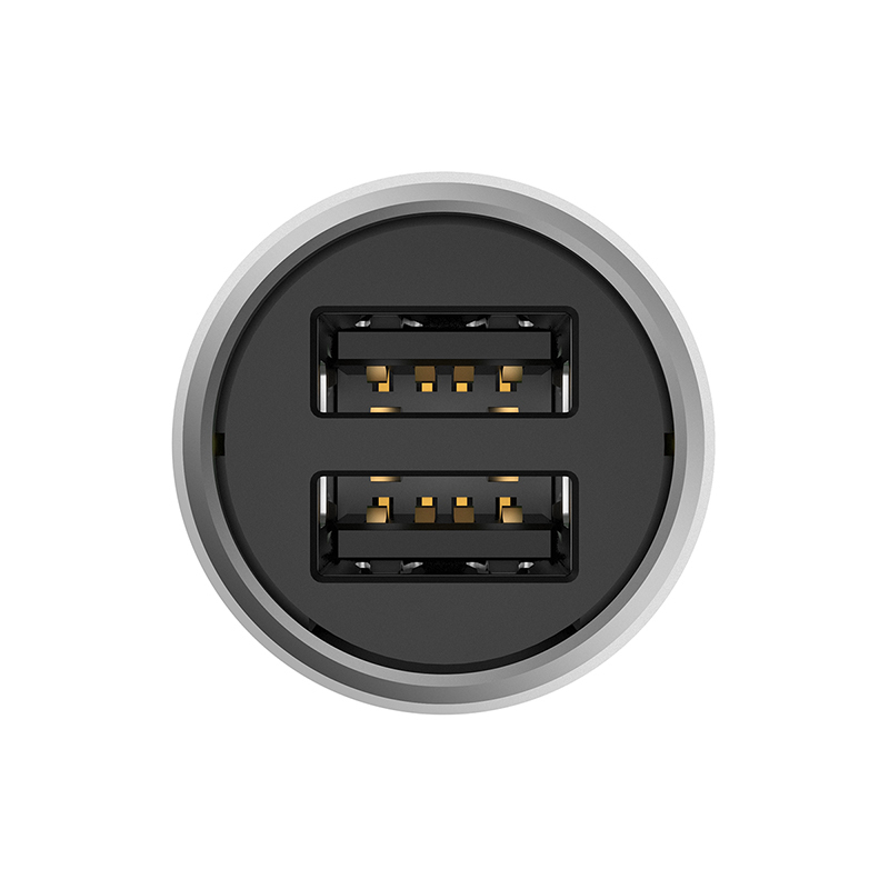 小米（MI）车载充电器快充版 QC3.0 双口输出 智能温度控制 5重安全保护