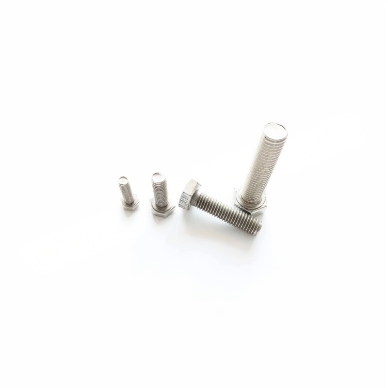 JIBIN/继彬DIN933外六角螺栓 不锈钢304 A2-70 本色 全牙 M6×45 1个高清大图