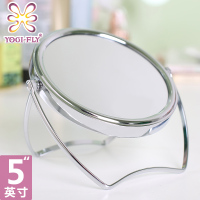 [5英寸双脚]常规不刻字 YOGI-FLY/亚格菲双面台式化妆镜高清学生公主镜子欧式便携梳妆镜