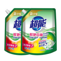 【2包共8斤】【正品保证 破损包赔 闪电发货】超能 2kg*2袋装 植翠低泡洗衣液（鲜艳亮丽）
