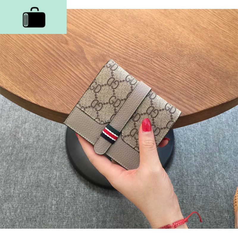 欧美时尚2020新款皮短款小钱包女薄款两折牛皮零钱卡包简约钱夹NEW LAKE 灰色