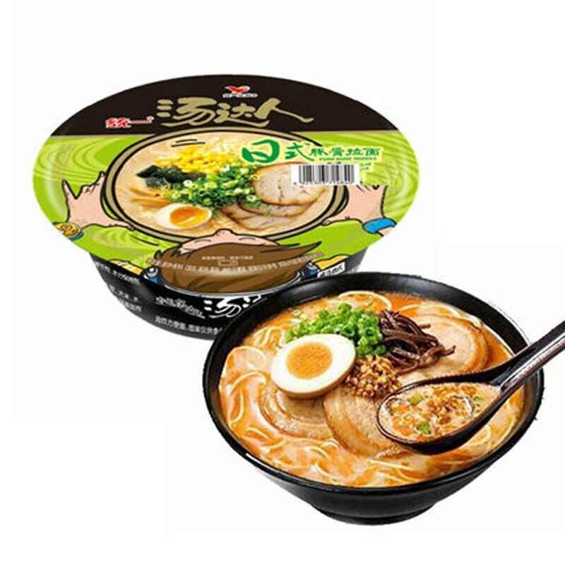统一汤达人日式豚骨拉面碗面汤达人方便面12碗箱