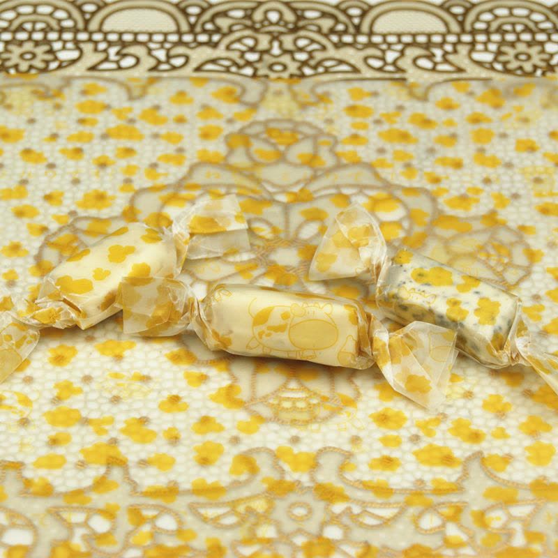 牛轧糖包装袋 油纸糖果纸雪花酥 混搭 牛扎糖纸500枚烘焙包装家用|杏色薄款橙色蕾丝图片