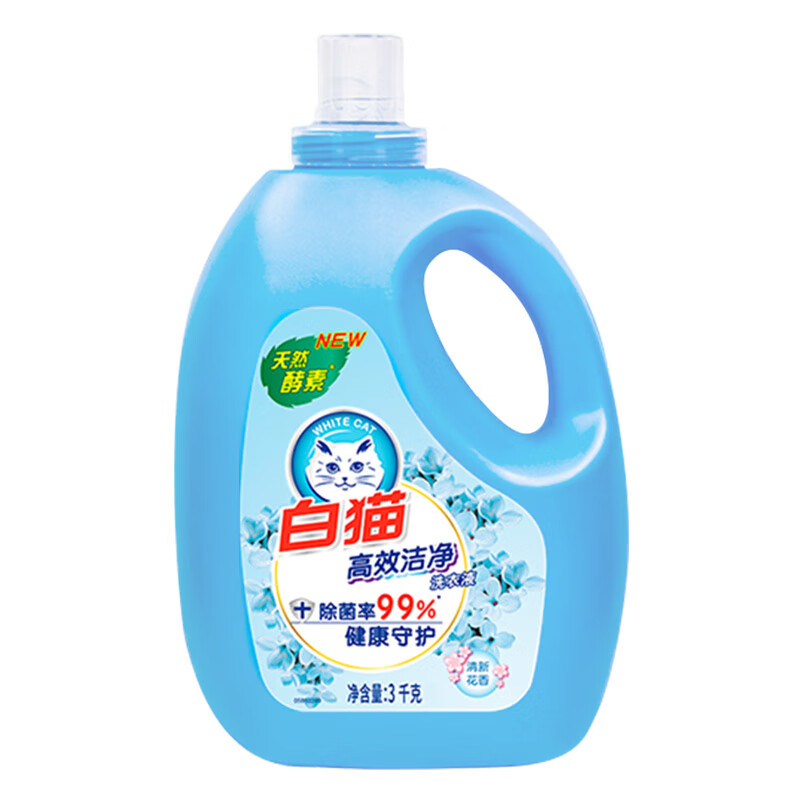 白猫高效洁净洗衣液3kgC23150302/1