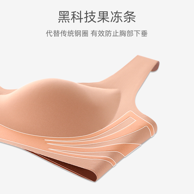 盛世尼曼内衣女小胸聚拢无钢圈运动收副乳防下垂乳胶文胸美背胸罩薄款胸罩