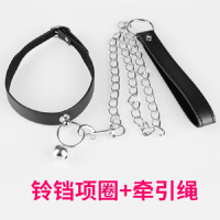 谜姬男女情趣用品另类玩具链子铃铛颈套项圈牵引链器具情趣用品 萌妹项圈颈部束缚成人用品