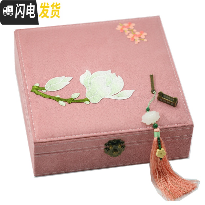 三维工匠樱桃的滋味 铜锁刻字中式首饰收纳盒饰品盒生日结婚礼品盒送女友高清大图