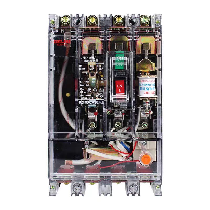 德力西漏电断路器三相四线100A 单位/个高清大图