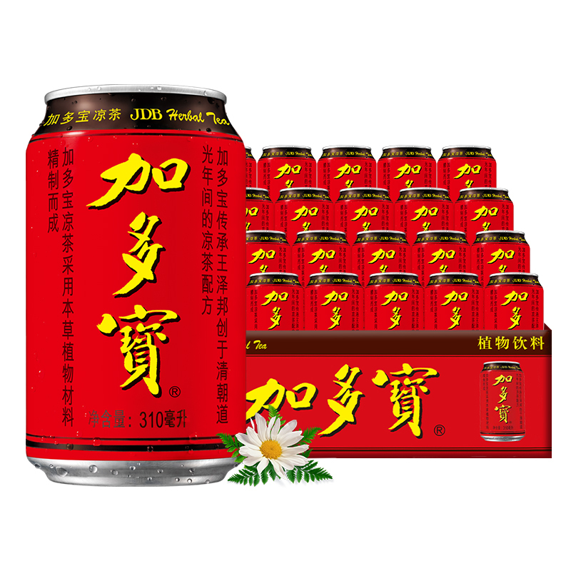 首福 加多宝 凉茶植物饮料 茶饮料 310ml*24罐