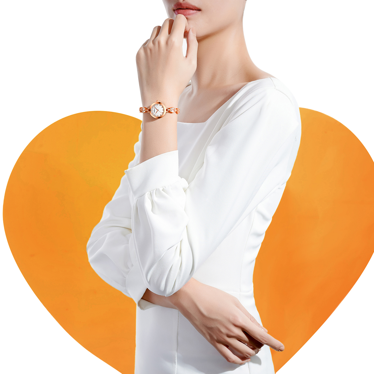 亚铂尼(ABORNI)女士手表石英表国产腕表时尚镶钻手表商务手表女款轻奢手链表小巧时尚简约气质小众YBN9215高清大图