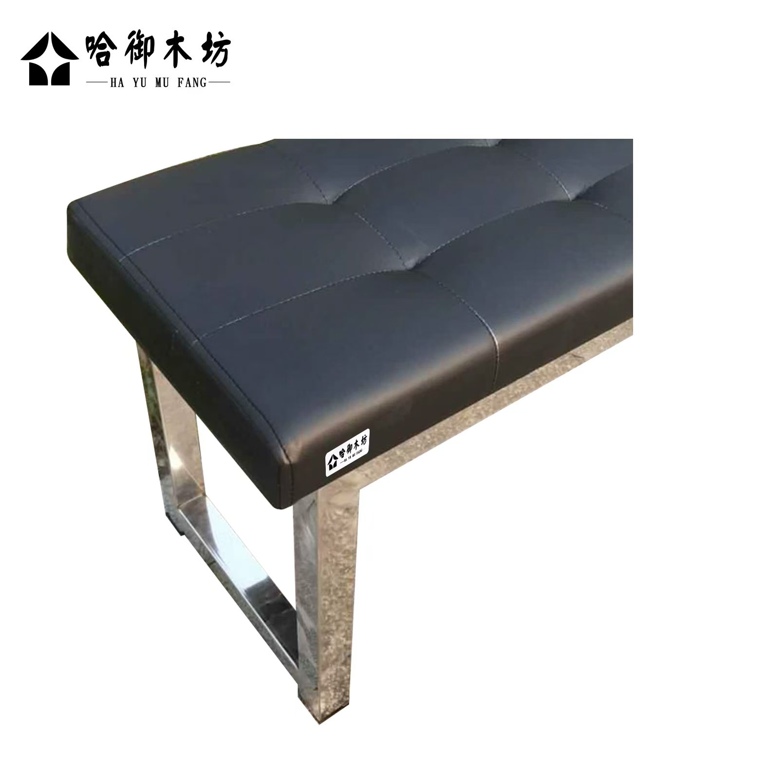 哈御木坊可定制不锈钢更衣凳1500*400*450mm/个高清大图