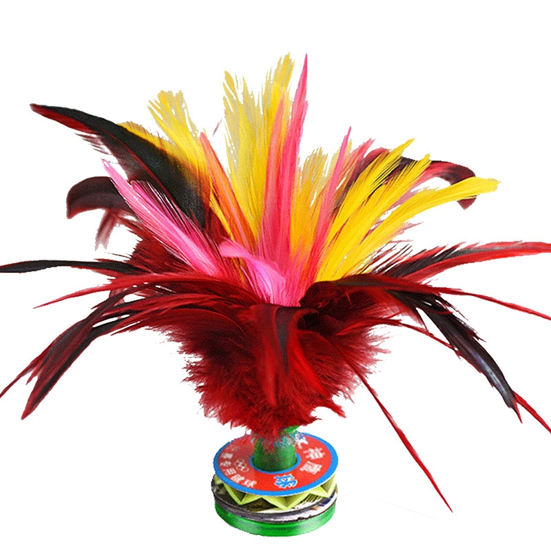 闪电客鸡毛毽子比赛专用健身毽球键子耐踢毛幼儿园儿童小学生羽毛花