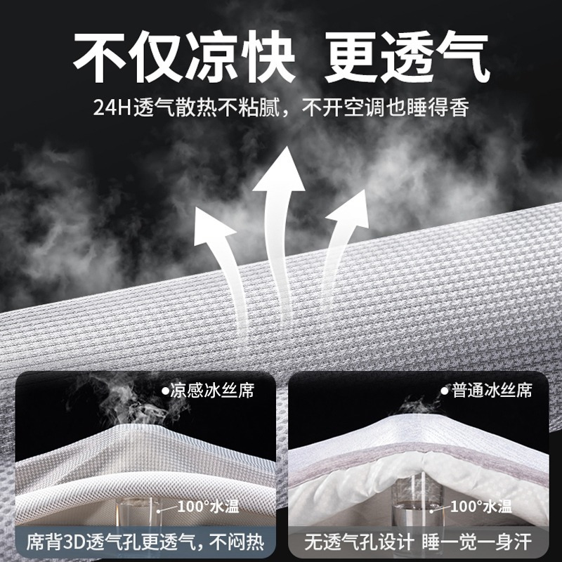 南极人(NanJiren)家纺 冰丝凉席夏天席子可水洗冬夏两用季儿童床笠款学生宿舍单人可水洗
