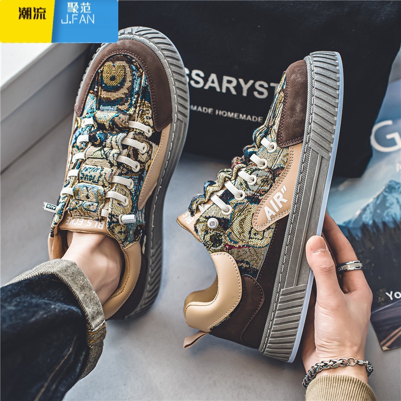 聚范帆布男鞋款2024新款潮流百搭休闲板鞋一脚蹬布鞋工作潮鞋高清大图