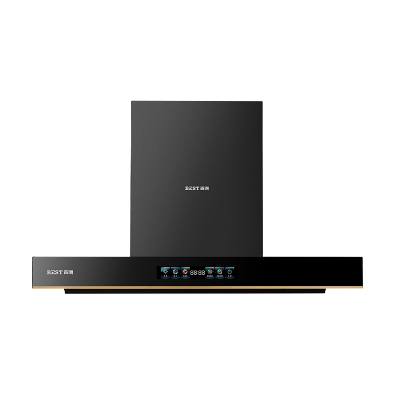 百得(BEST)华帝股份烟机JDC09 25m³/MIN欧式顶吸油烟机1100Pa智能变频巡航三腔旋吸七重热净洗手势智控