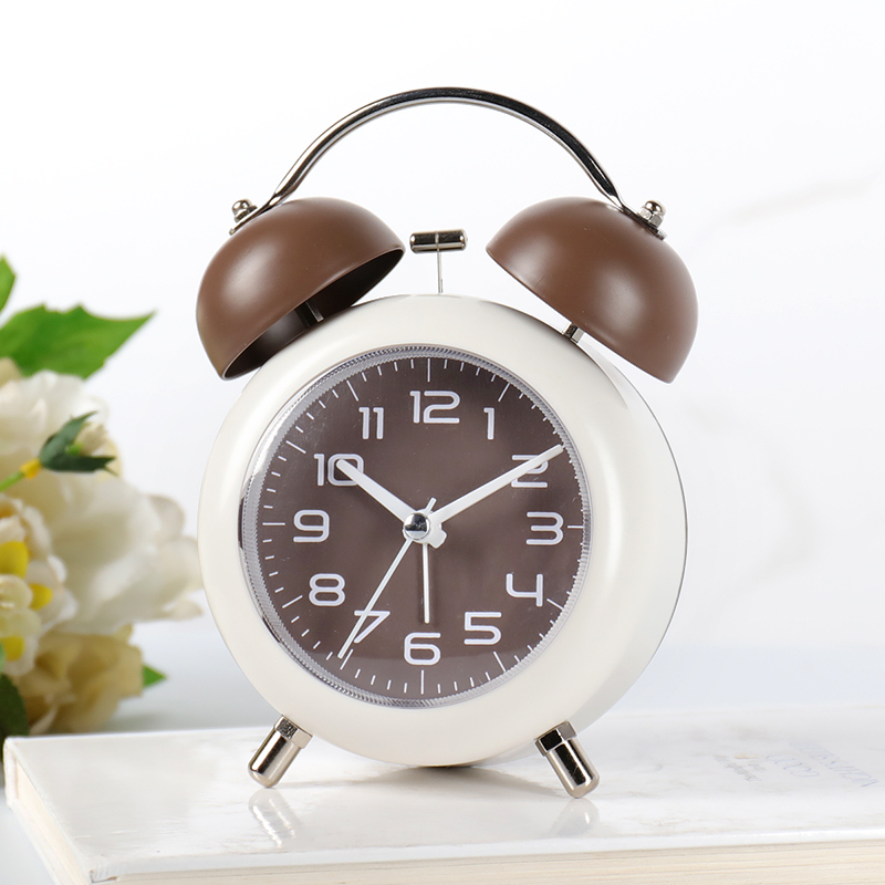 时尚简约学生打铃闹钟卧室现代儿童床头夜灯时钟家用钟表ha18f