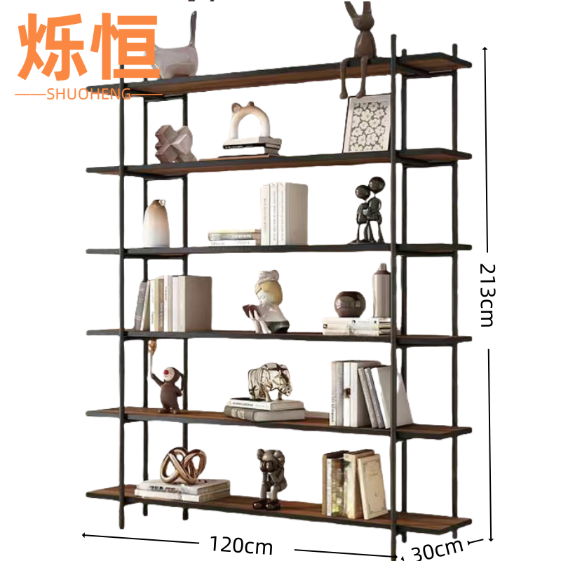烁恒 落地书架 120*30*213cm 个高清大图