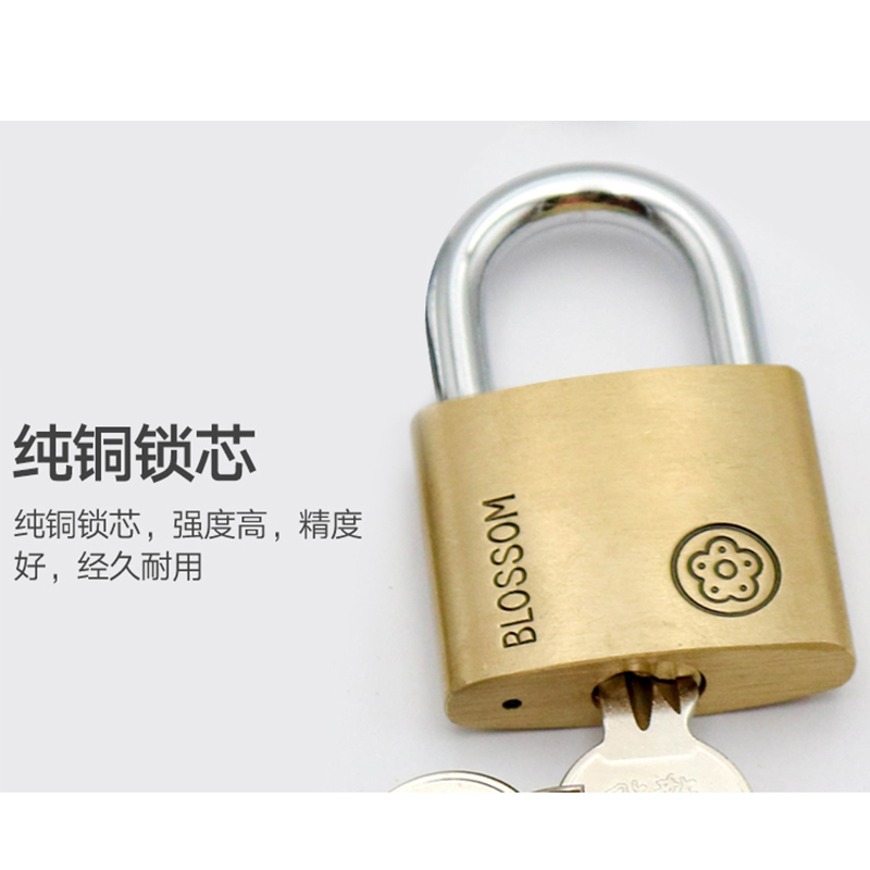 优质家用铁挂锁机箱锁柜子锁大门锁新款梅花牌 50MM 2只装