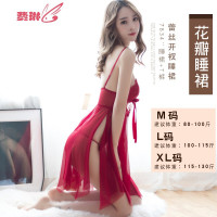 性感睡衣情趣内衣套装超骚露乳小胸挑逗透明开裆免脱古代青楼 费琳