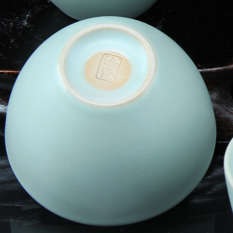 唐宏坊 茶杯陶瓷主人杯单杯茶碗开片汝窑茶具茶杯单个茶盏品茗杯 款式五