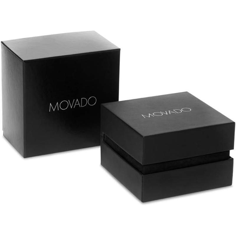 Movado男士经典石英表黑盘黑带30米防水奢华腕表