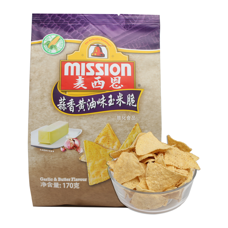 麦西恩蒜香黄油味玉米片170g*3袋
