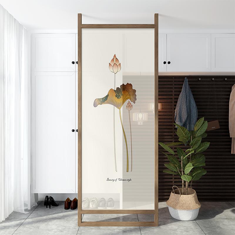 BONJEAN新中式屏风隔断客厅卧室遮挡家用办公室卧室现代简约半透明座屏高清大图